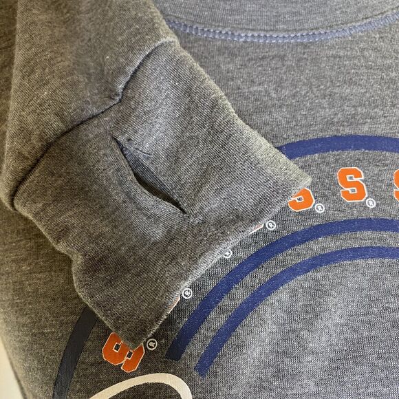 Syracuse University Shirt Womens Sz M Split Open Back Thumb Holes Athleisure - Picture 5 of 11